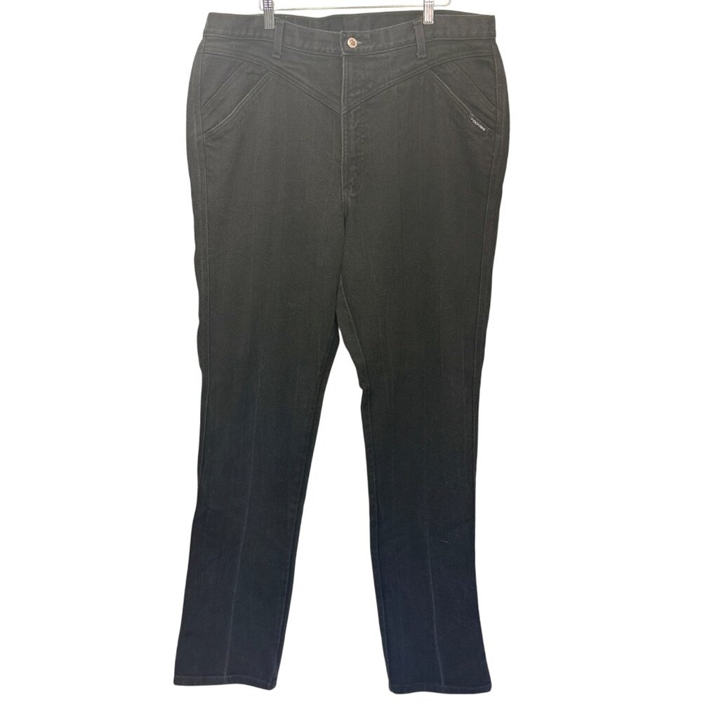 Rockies Womens Black Denim High-Waisted Stretch Jeans Size 20W Western Vintage